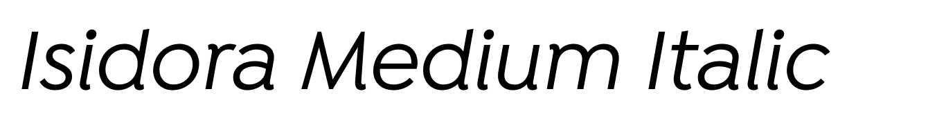 Isidora Medium Italic